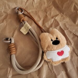 Cute Tan Plush Teddy BEAR Keychain/Bag CHARM